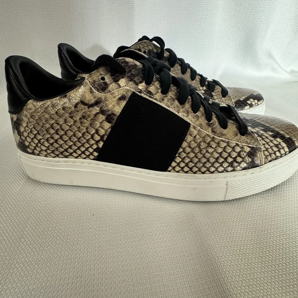 M. Gemi Woman's The Volata Snakeskin Print Leather Sneaker Size IT37 US‎ 7
